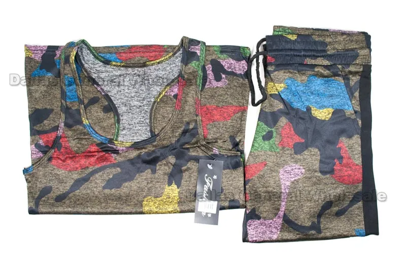 Active Race Bck Top w/ Pants Sets Wholesale