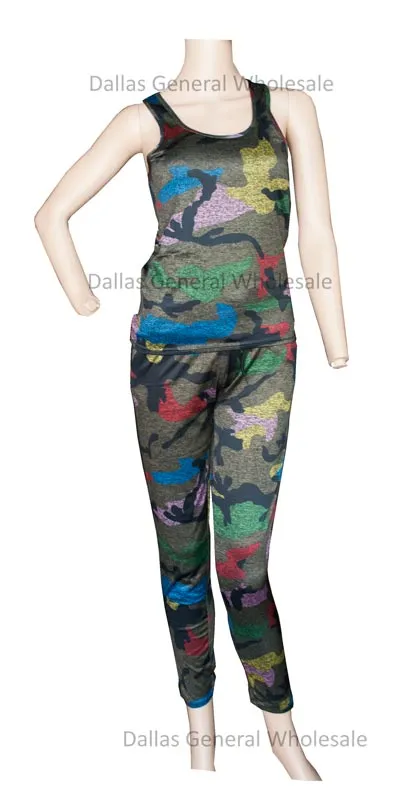 Active Race Bck Top w/ Pants Sets Wholesale