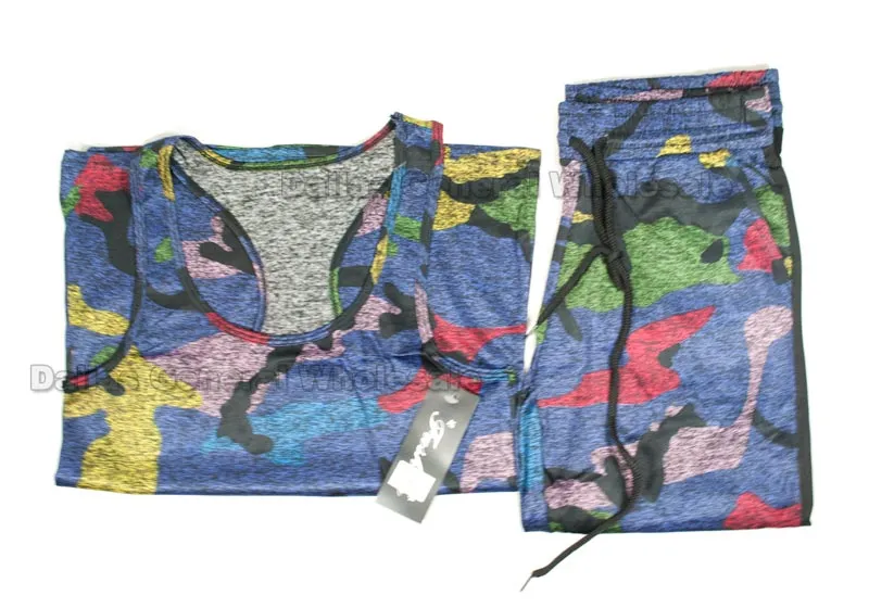 Active Race Bck Top w/ Pants Sets Wholesale