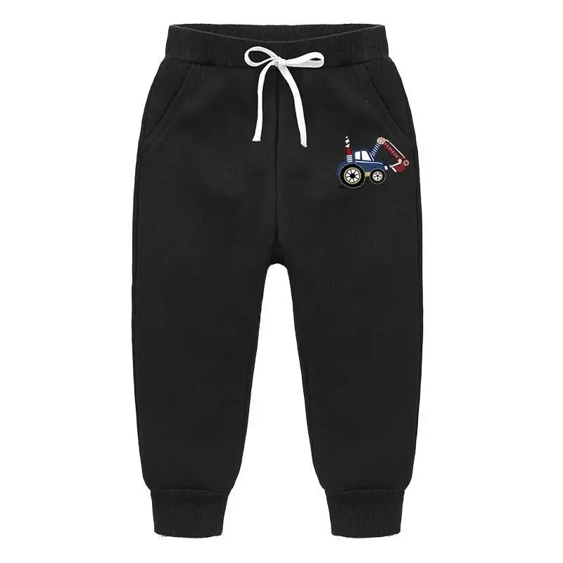 Backhoe Bulldozer Silver Fox Fleece Sweatpants