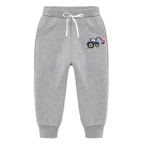 Backhoe Bulldozer Silver Fox Fleece Sweatpants