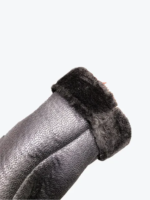 Belted Moto Biker Fur Jacket