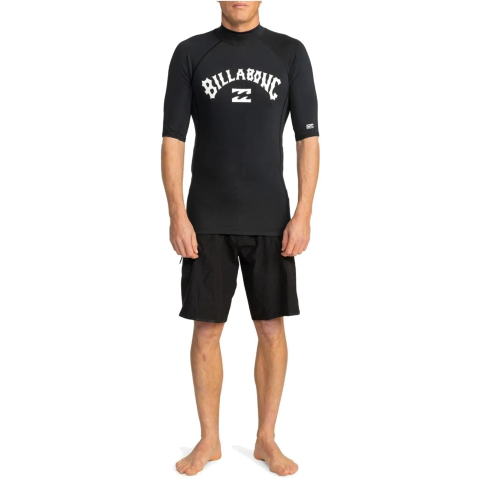 Billabong Mens Logo Surf Short Sleeve Rash Vest