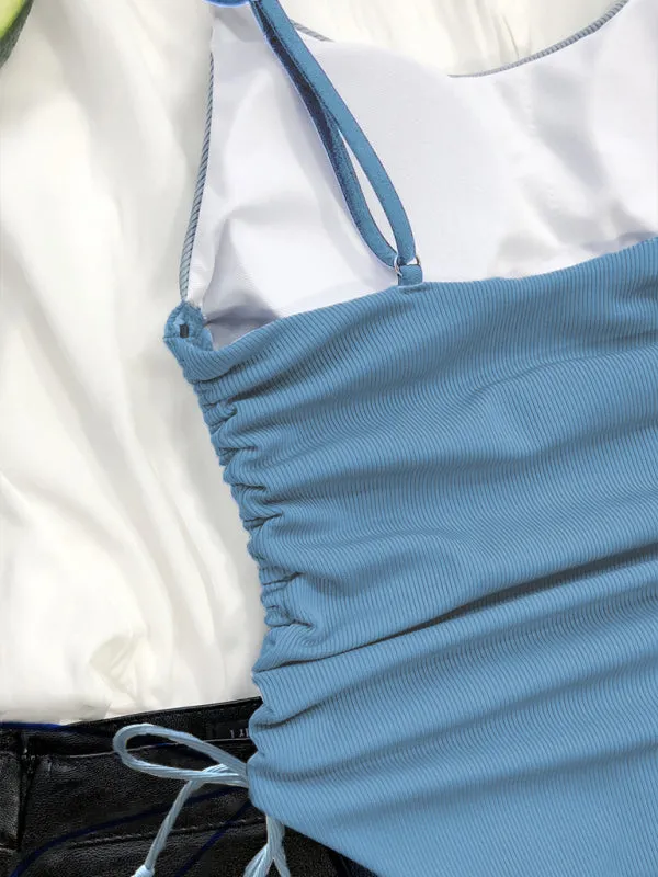Blue Zone Planet |  One-Piece Drawstring Swimsuit