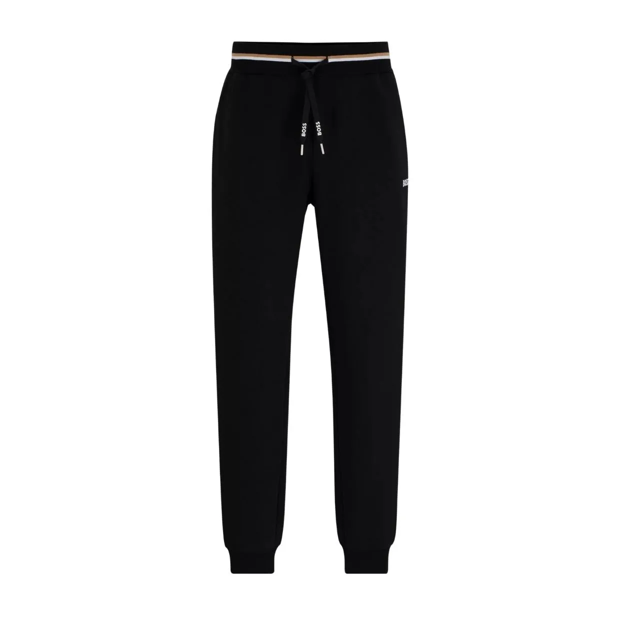 BOSS Logo & Stripe Heritage Black Tracksuit Bottoms