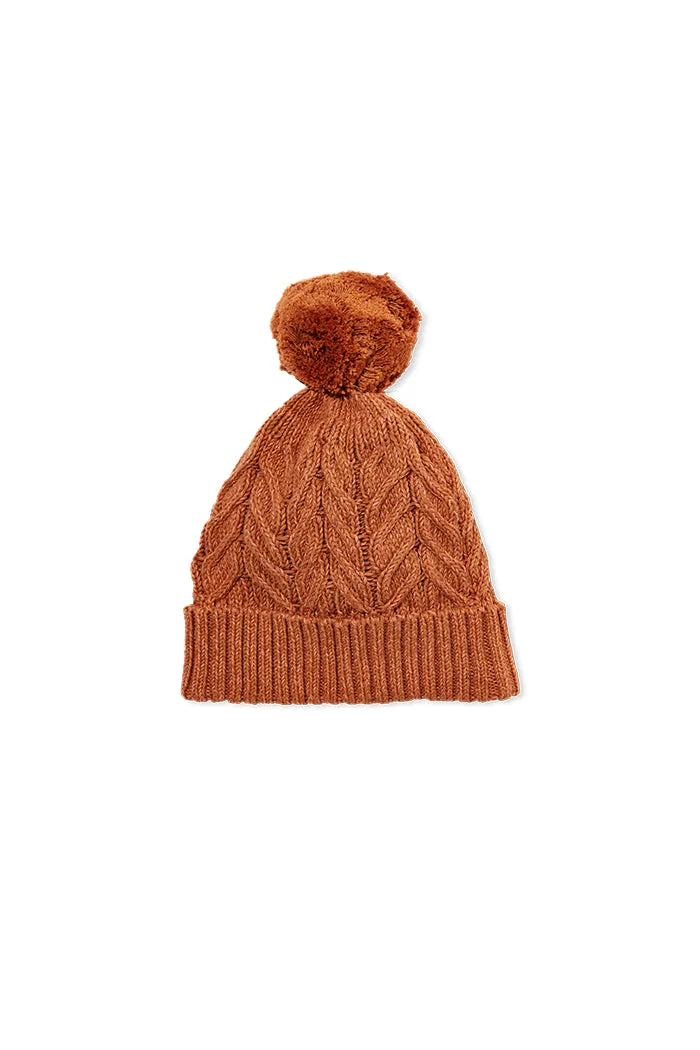 CABLE KNIT BEANIE