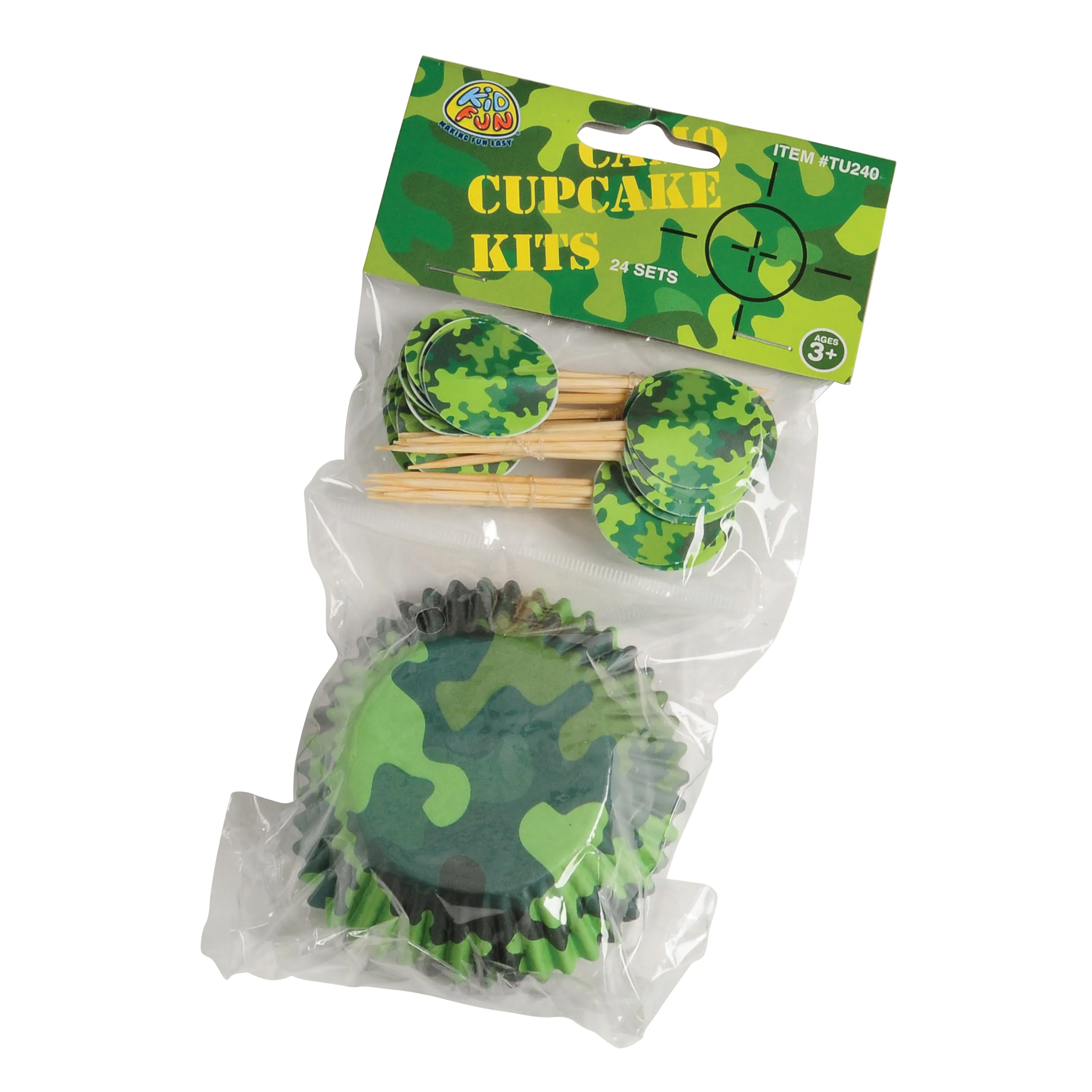 Camo Cupcake Kits/24-Sets