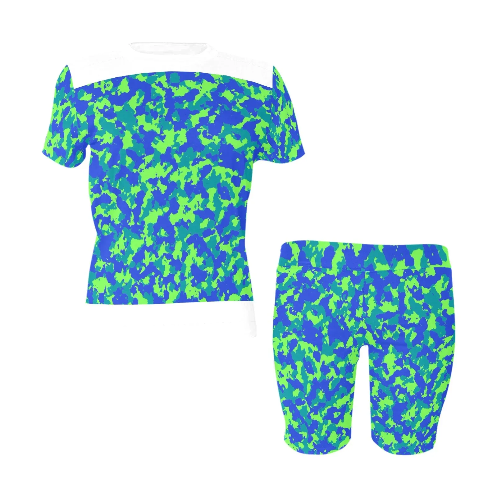 Camouflage Pattern Women's Short Yoga Set