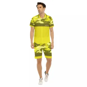 CAMOUFLAGE YLW Men's Short Sleeve Shirt Sets