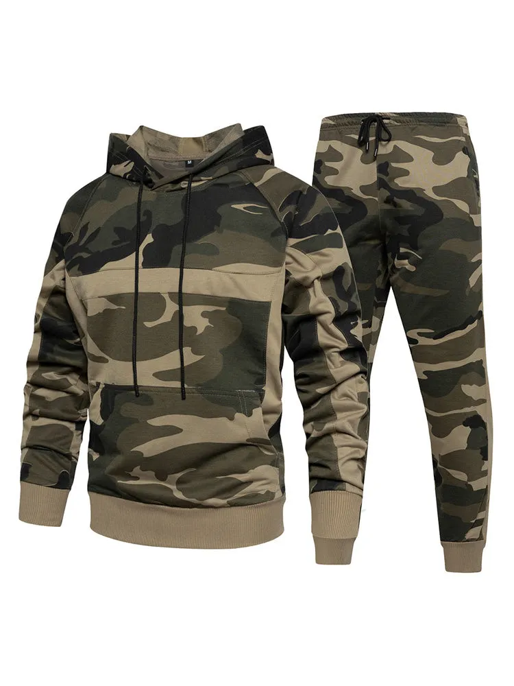 Casual Camouflage Sweatshirt HoodieSets