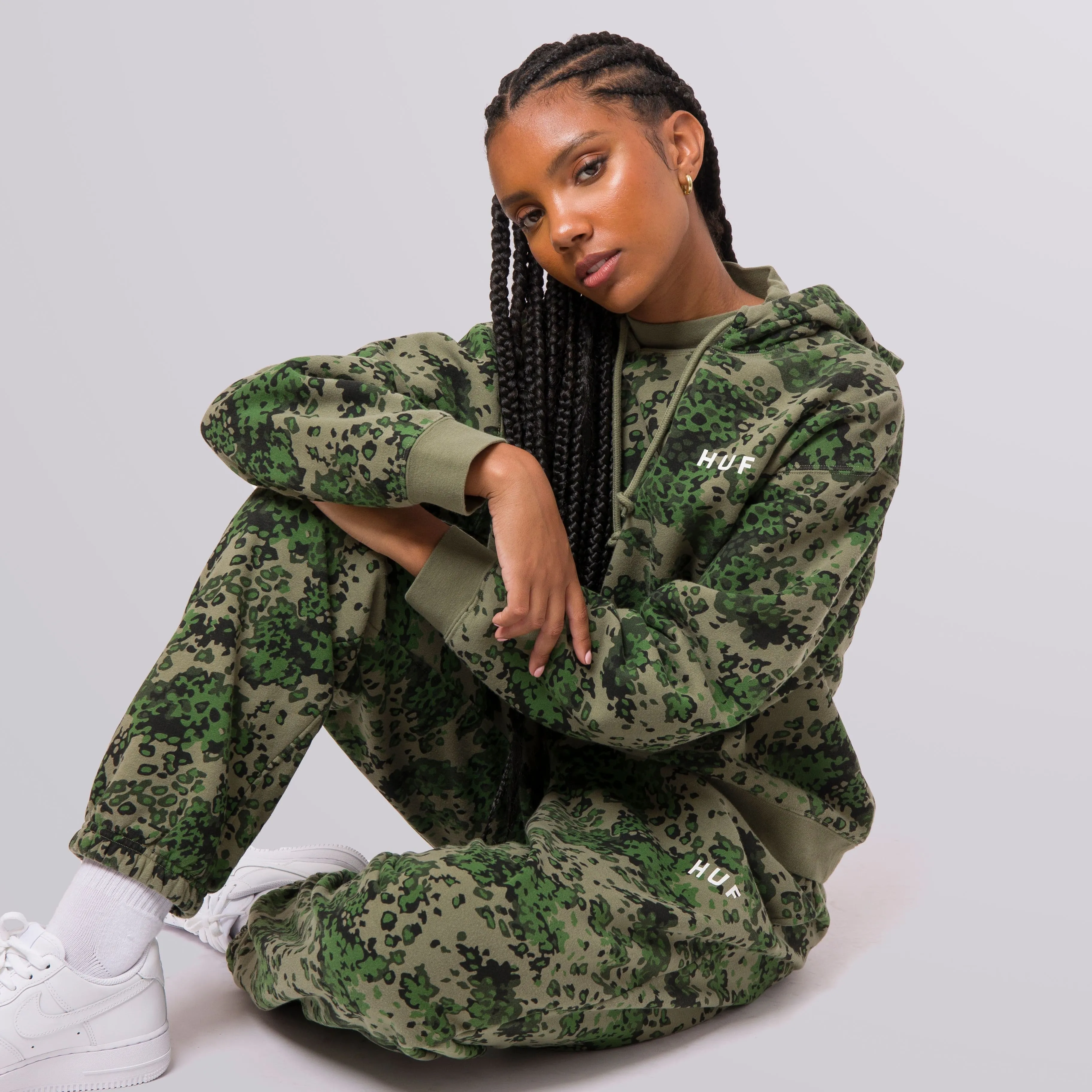 CONTRA FLEECE PANT - GREEN CAMO