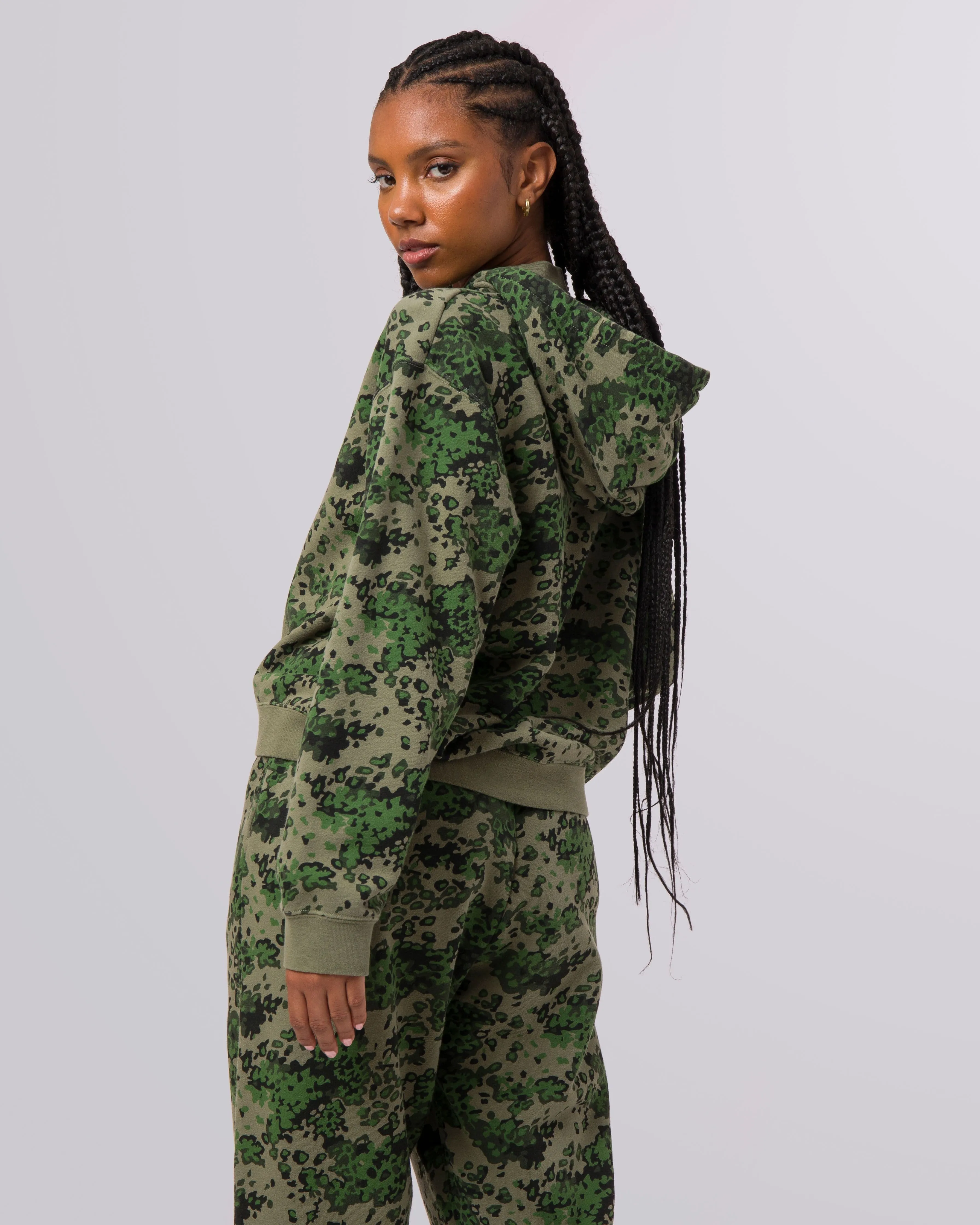 CONTRA FLEECE PANT - GREEN CAMO