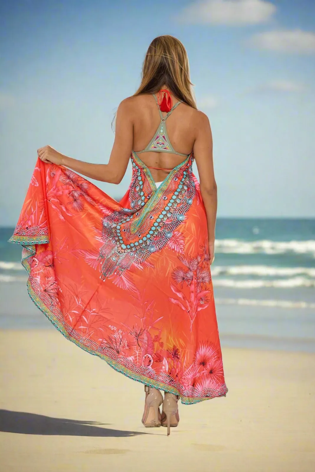 Coral Pink Hawaii Dress by Ranee's in One Size
