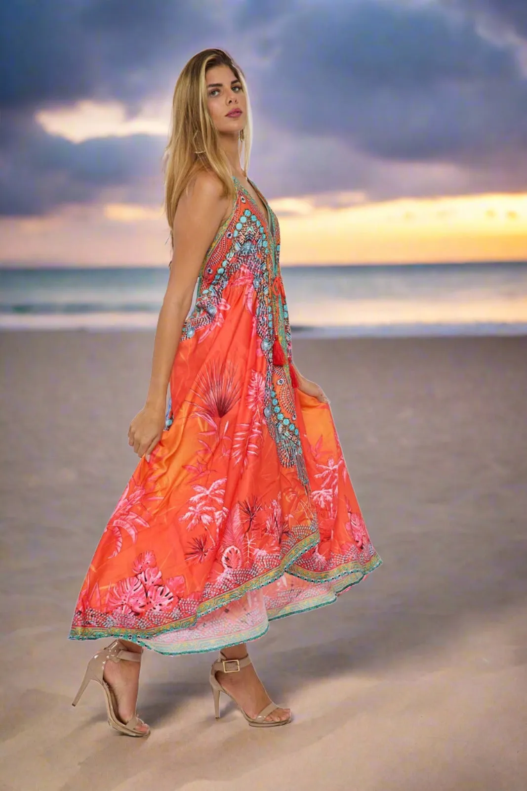 Coral Pink Hawaii Dress by Ranee's in One Size
