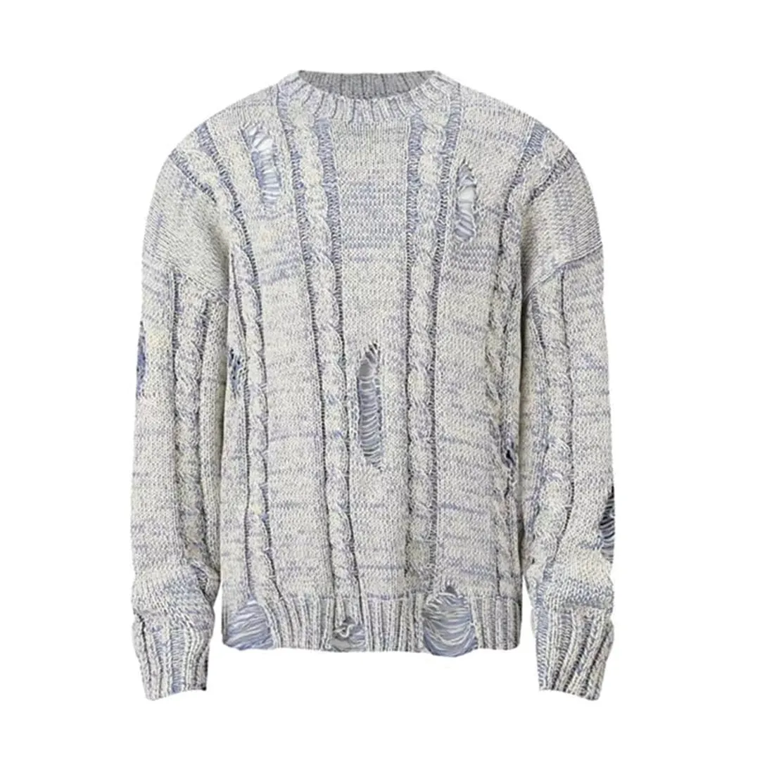 Distressed Cable Knit