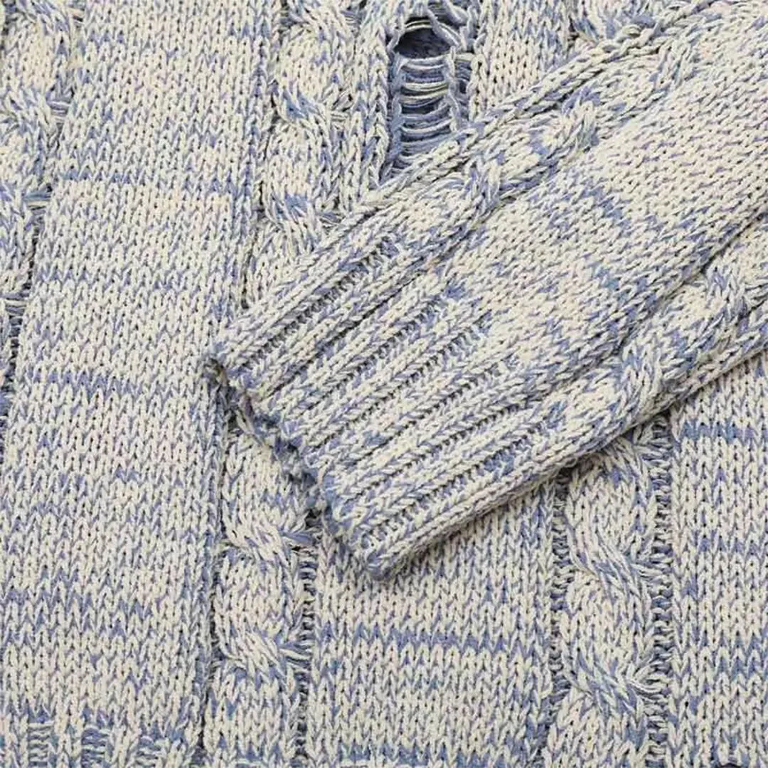 Distressed Cable Knit