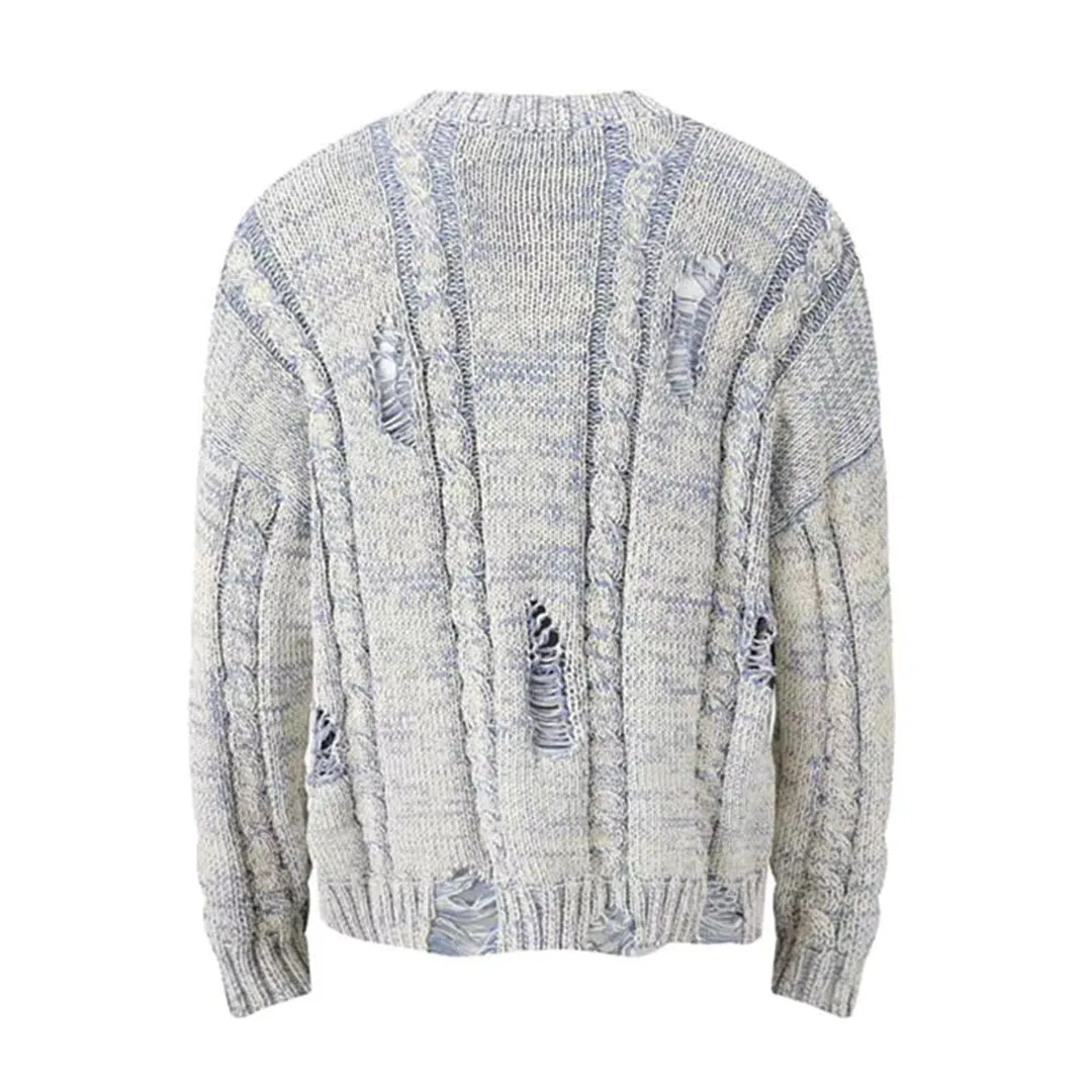Distressed Cable Knit