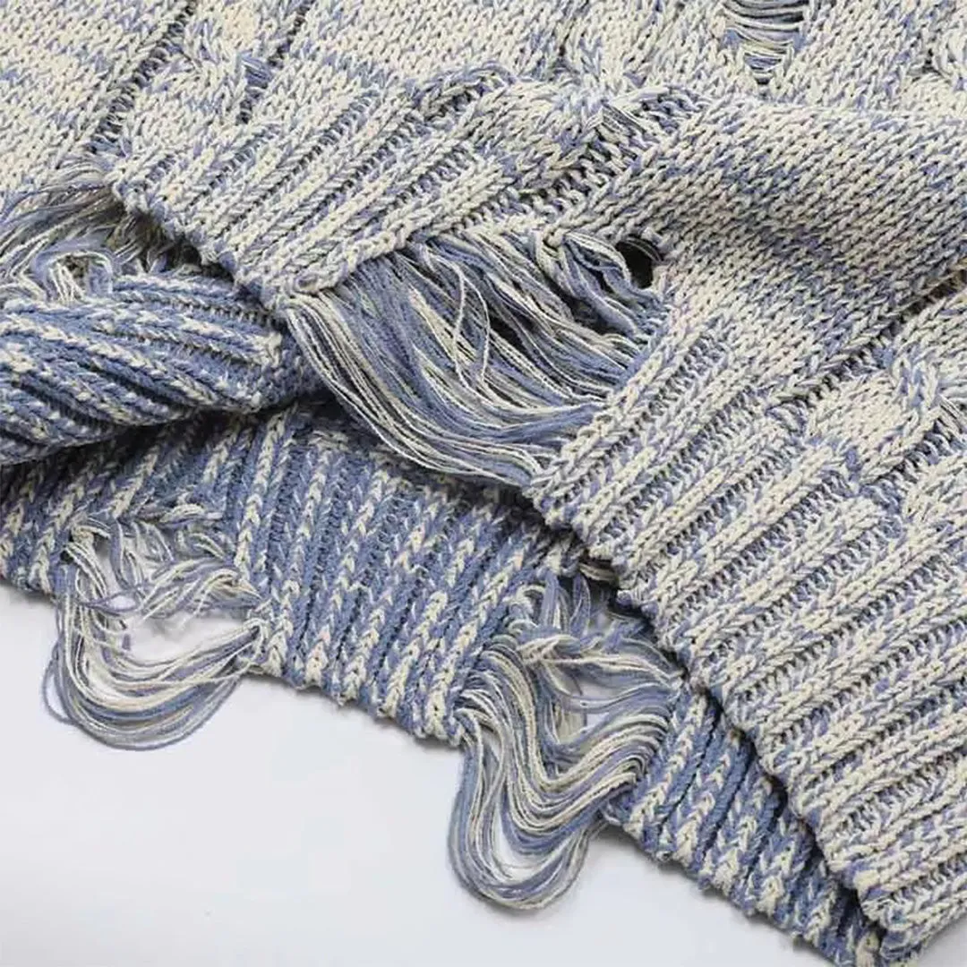 Distressed Cable Knit