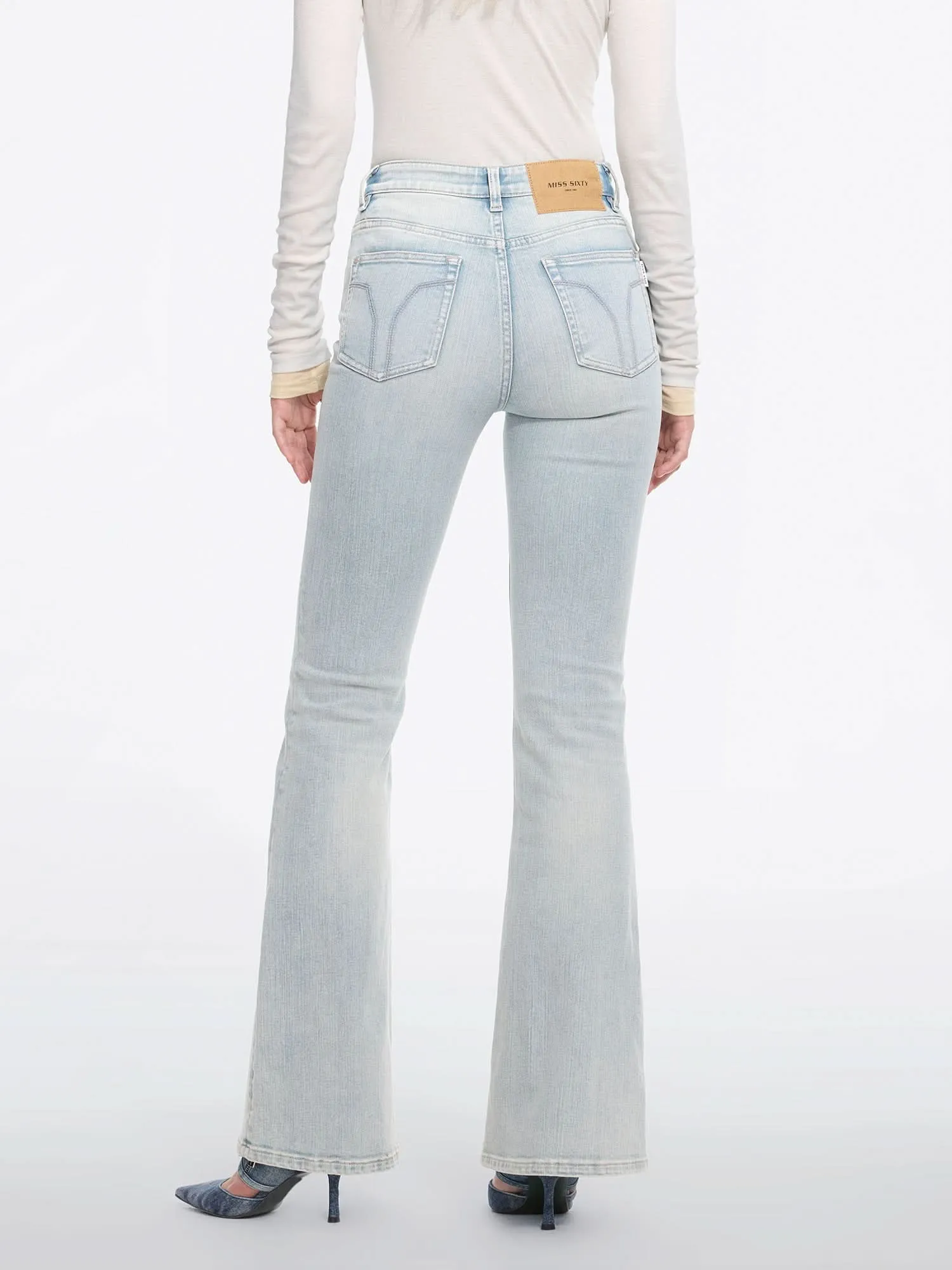 Distressed Flared Jeans