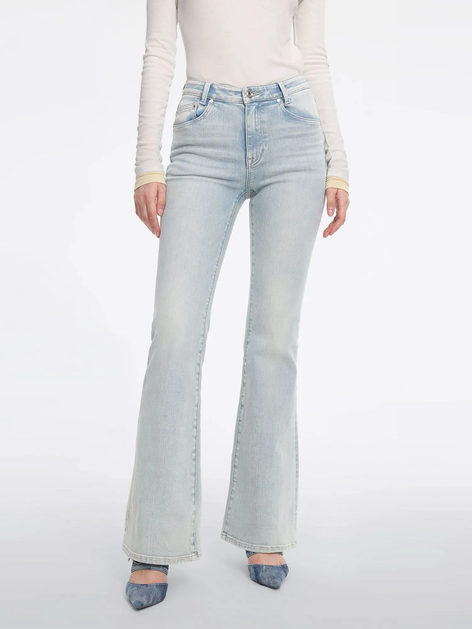 Distressed Flared Jeans