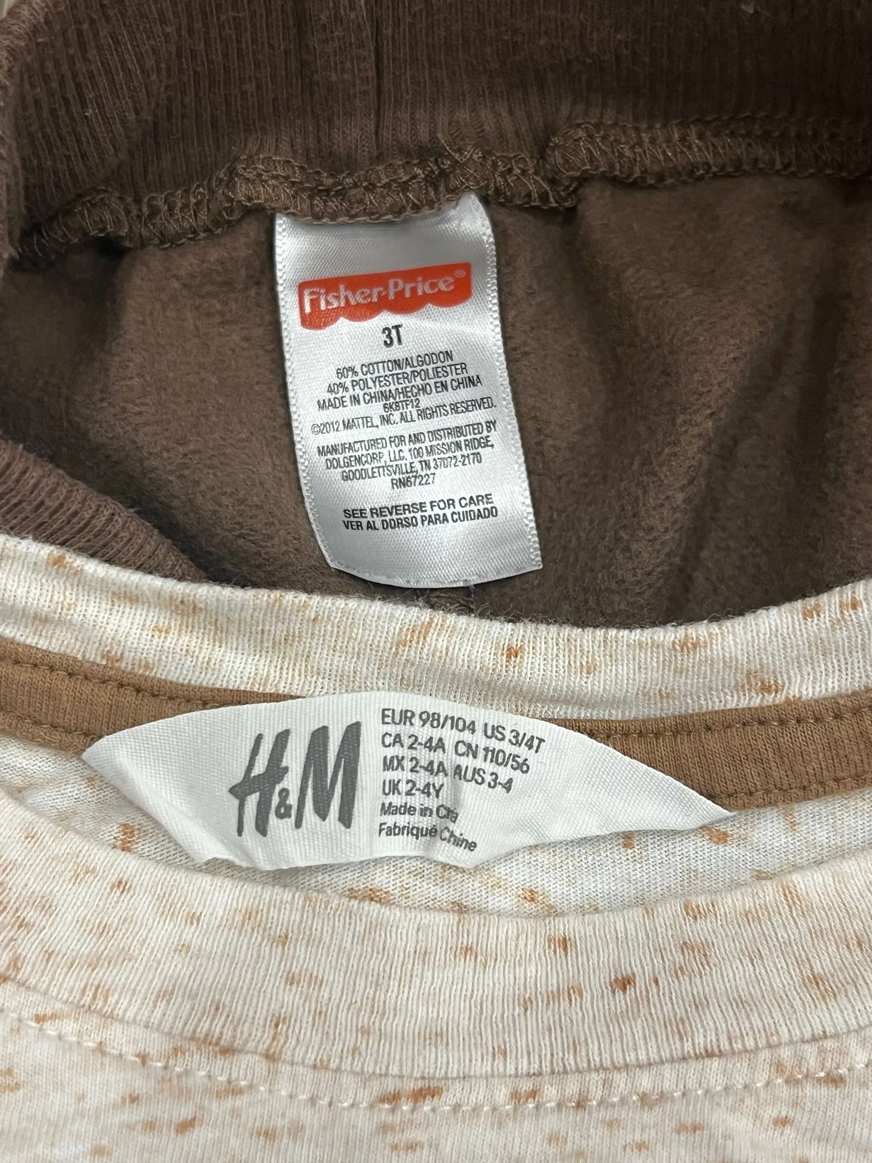 EUC, T-shirt (H&M) and Camo Pants (Fisher Price) Outfit, size 3T, Kids 3T