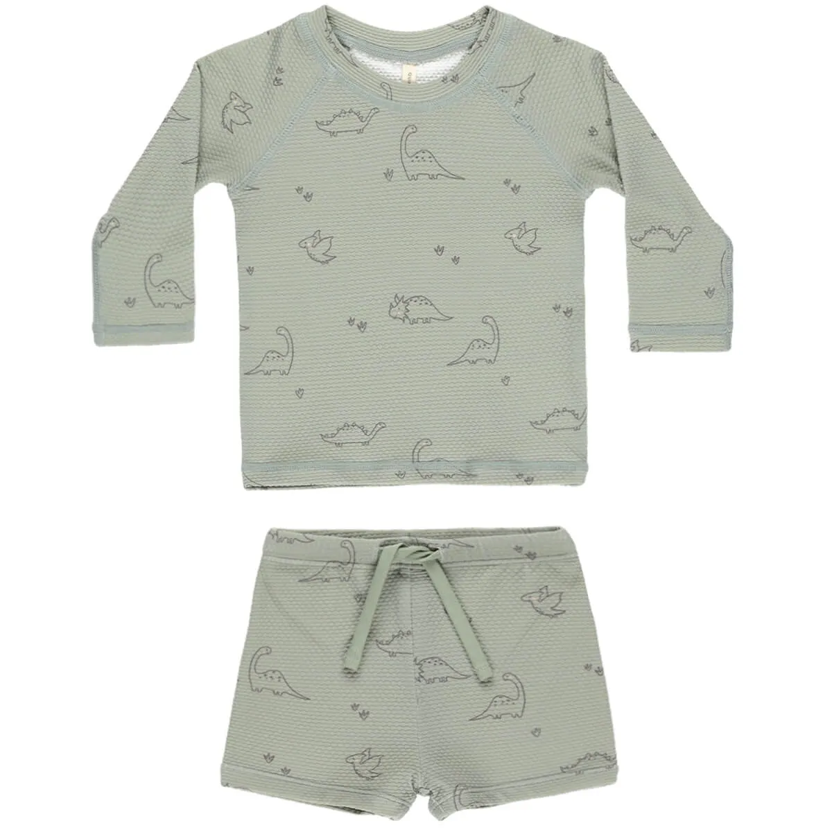 Finn Rashguard   Short Set in Dino by Quincy Mae