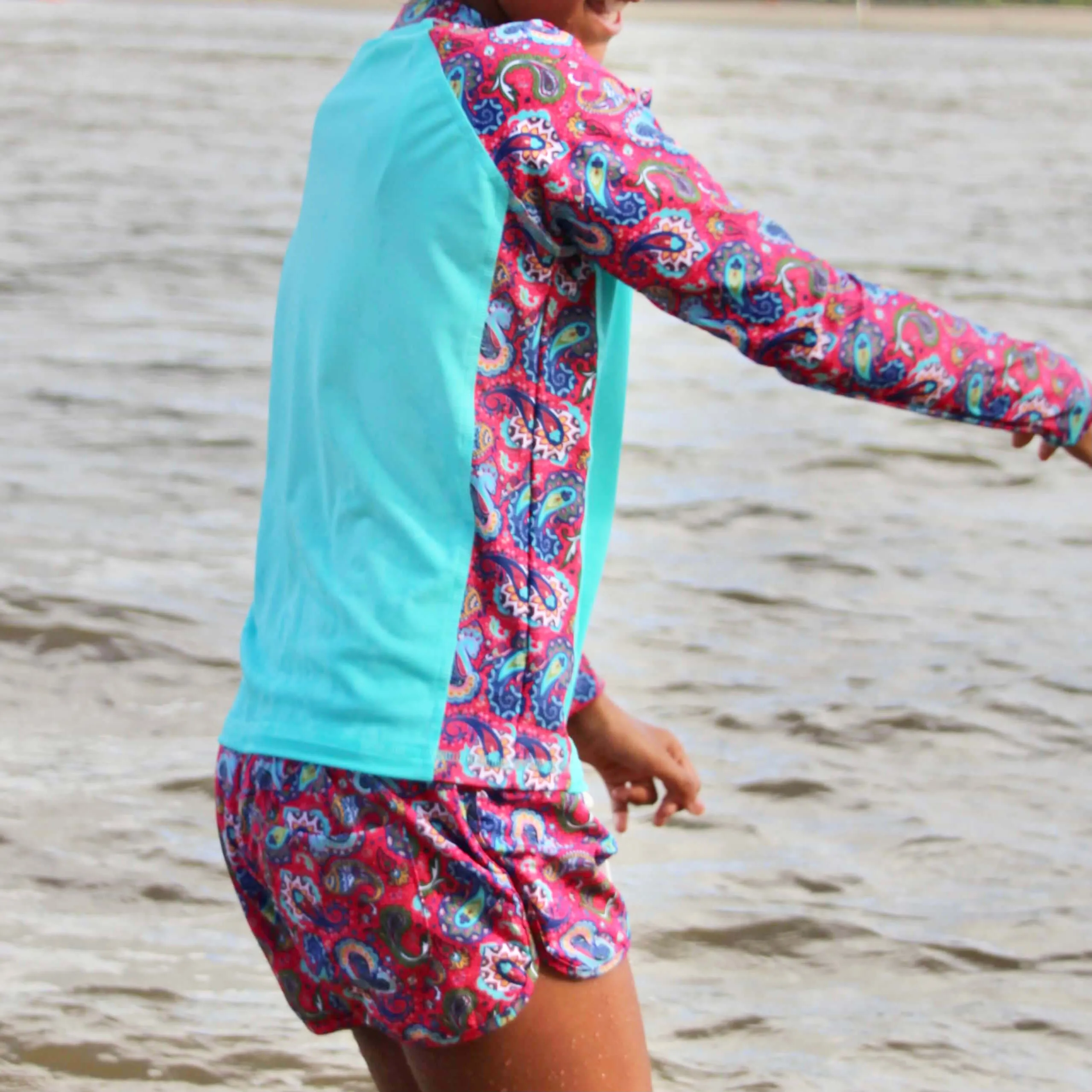 Girls Long Sleeve Sun Top | Fiesta! | Size 12 only