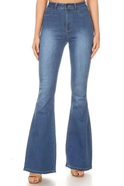 GP3317 High waist stretch bell bottom jeans