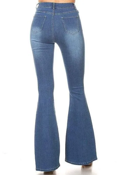 GP3317 High waist stretch bell bottom jeans