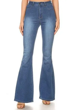 GP3317 High waist stretch bell bottom jeans