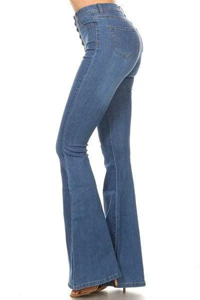 GP3317 High waist stretch bell bottom jeans