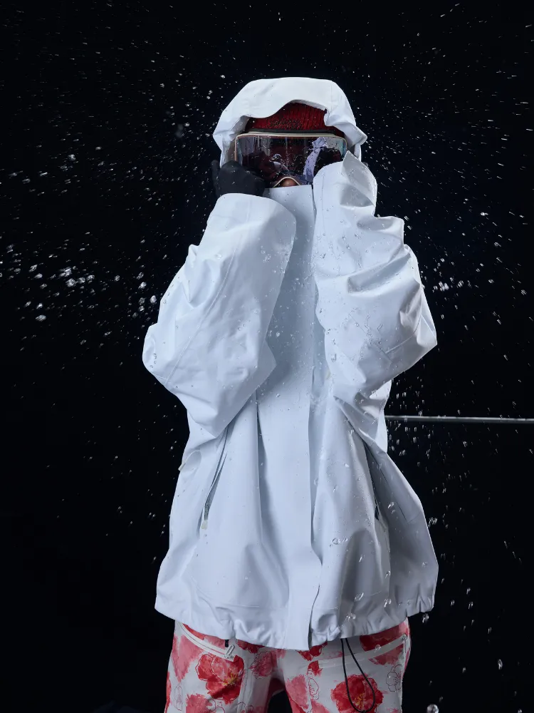 Hellystudio Elemental White 3L Snow Jacket - Unisex