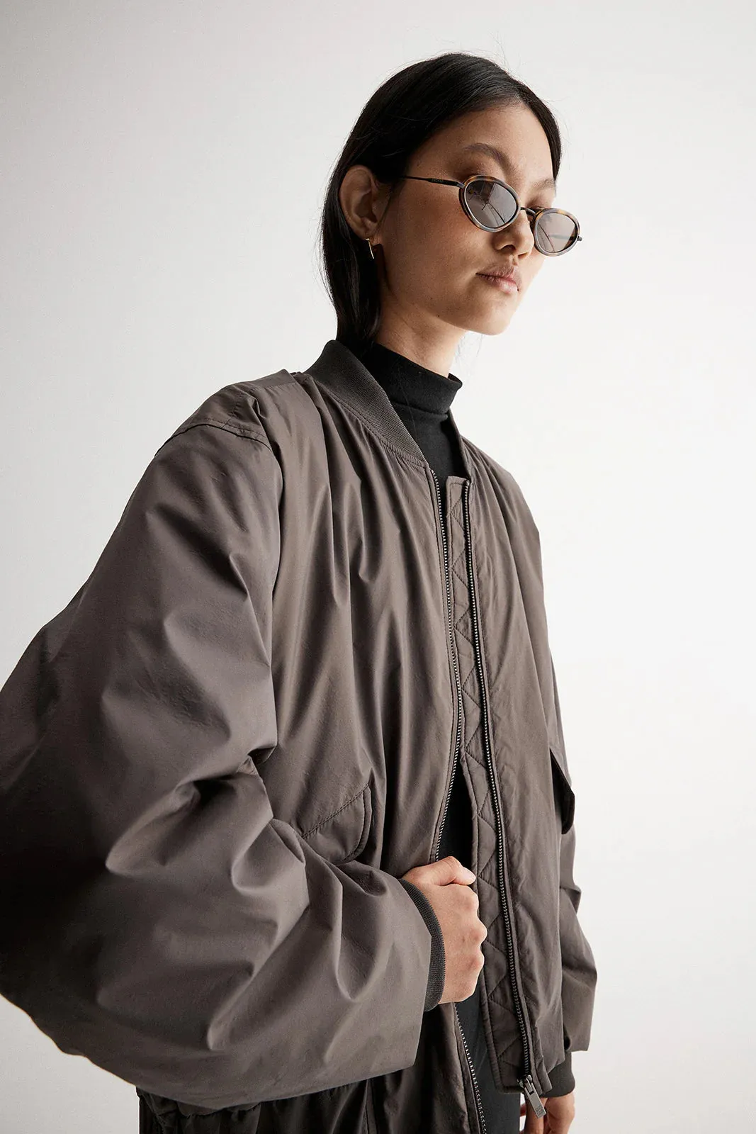 Josie Bomber Jacket (Dark Pewter)