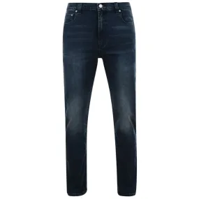 KAM Men's Big Size Tapered Fit Stretch Dark Wash Jeans (Aron) Size 40-60