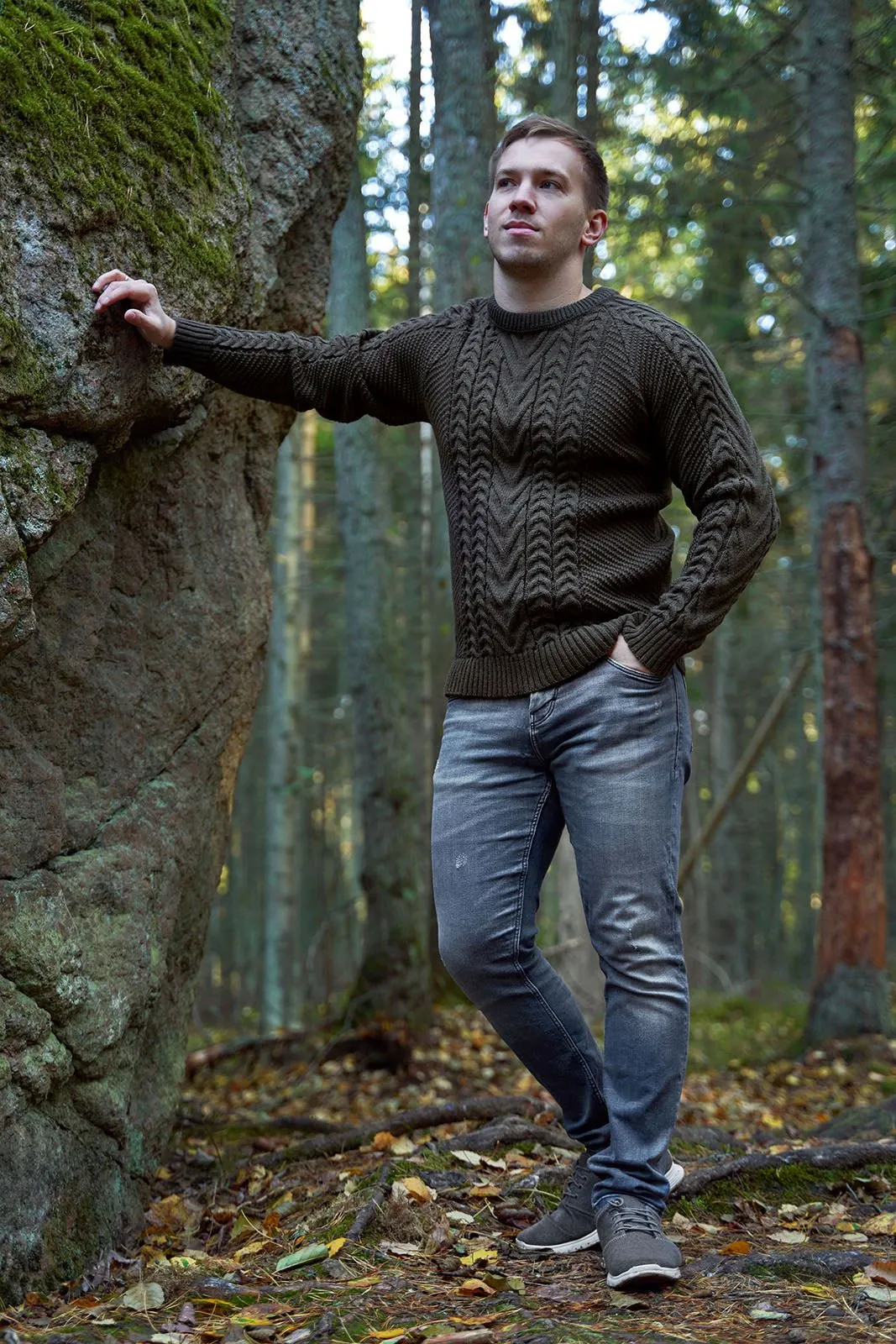 Käsmu men's braided sweater