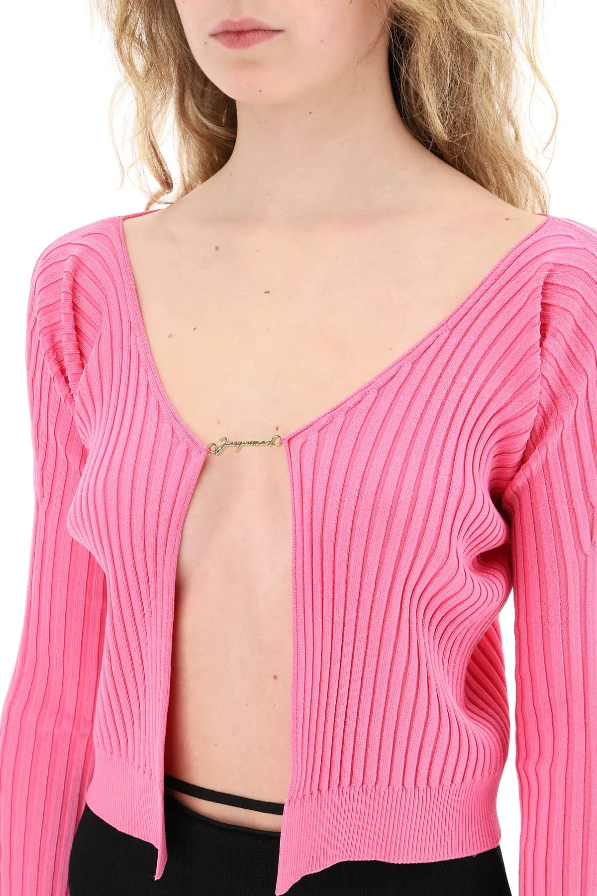'la maille pralù longue' cardigan 223KN500 2190 NEON PINK
