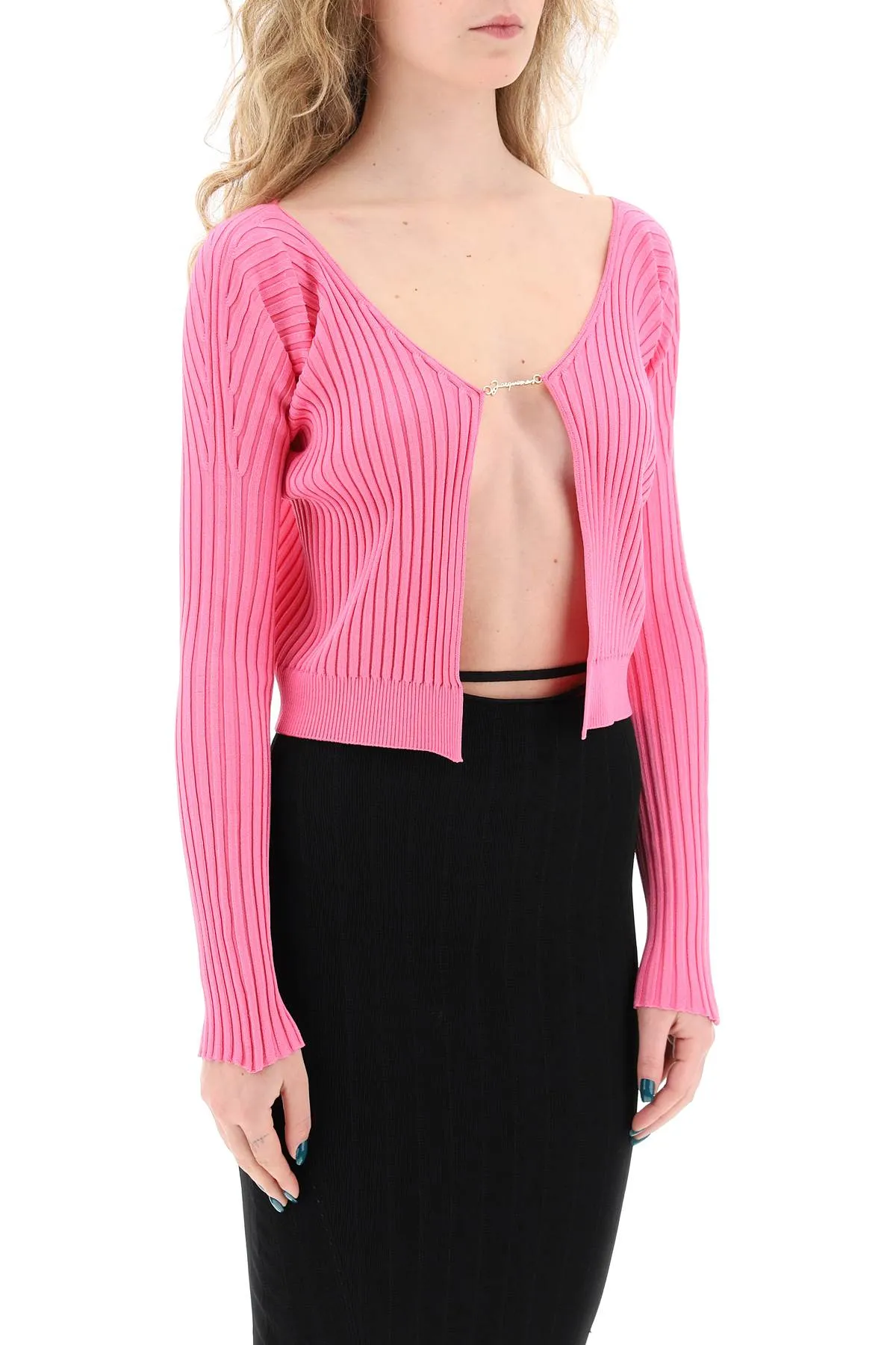 'la maille pralù longue' cardigan 223KN500 2190 NEON PINK