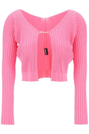 'la maille pralù longue' cardigan 223KN500 2190 NEON PINK