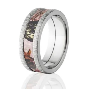 Ladies Pink Camo Rings, Mossy Oak Pink Camo Ring