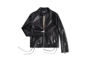 Leather Lace-up Jacket