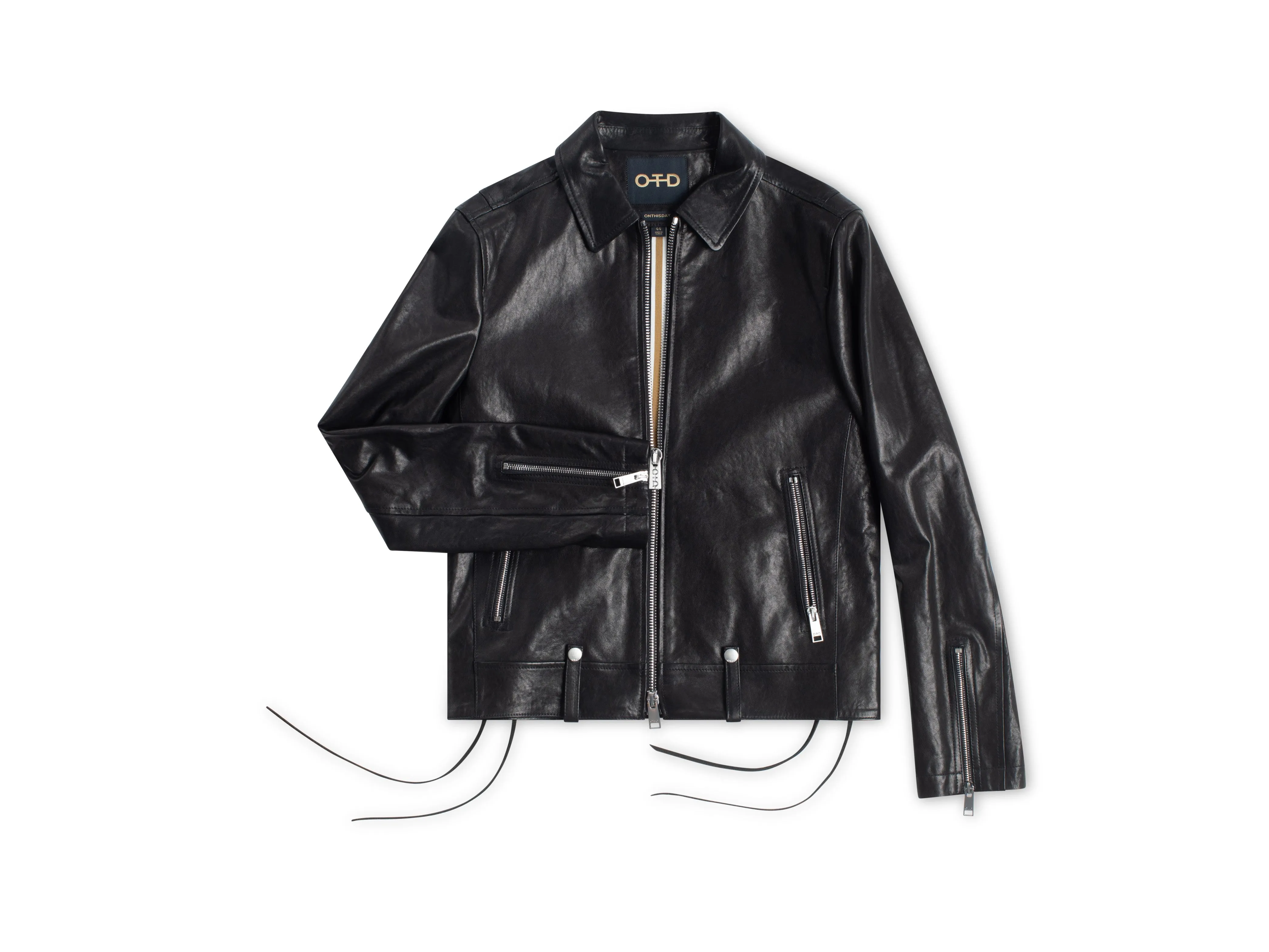 Leather Lace-up Jacket