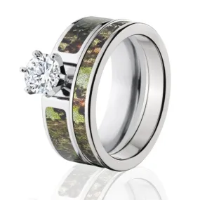 Licensed Mossy Oak Obsession Camo Bridal Set, Womens CZ Camo