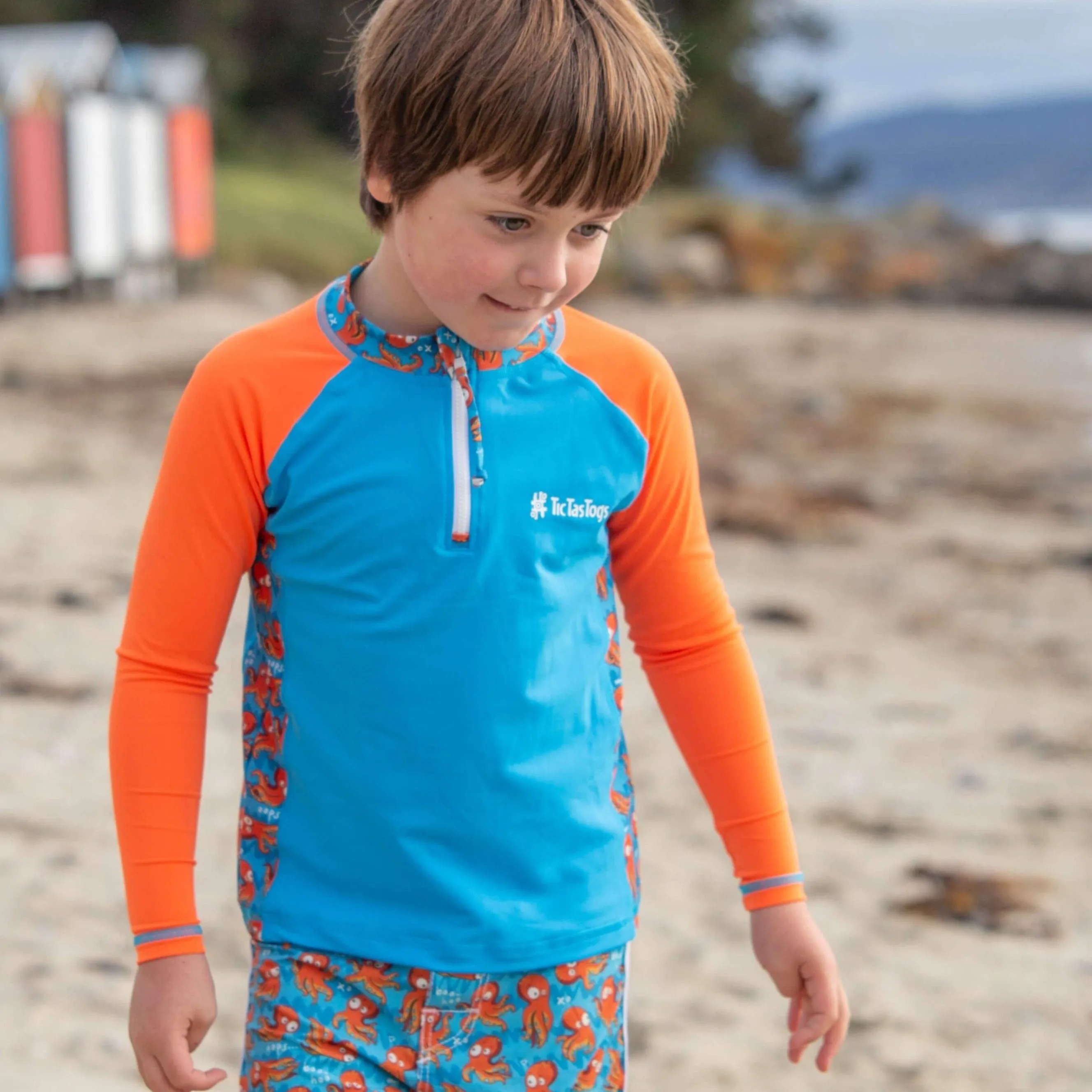 L'il Rascal Boardshorts & Rashie set | 'O' is for Octopus