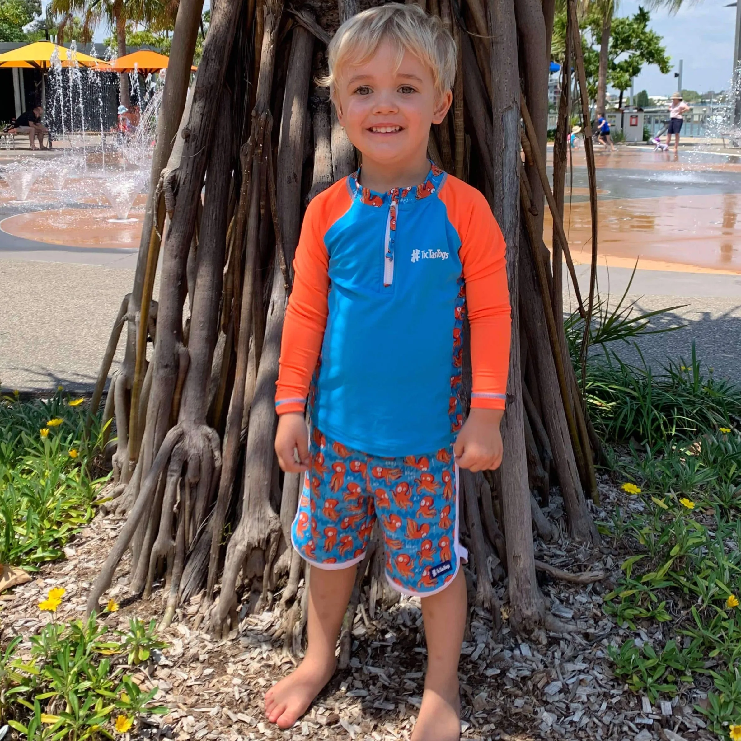 L'il Rascal Boardshorts & Rashie set | 'O' is for Octopus