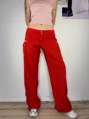 low-waisted wide leg cargo pants
