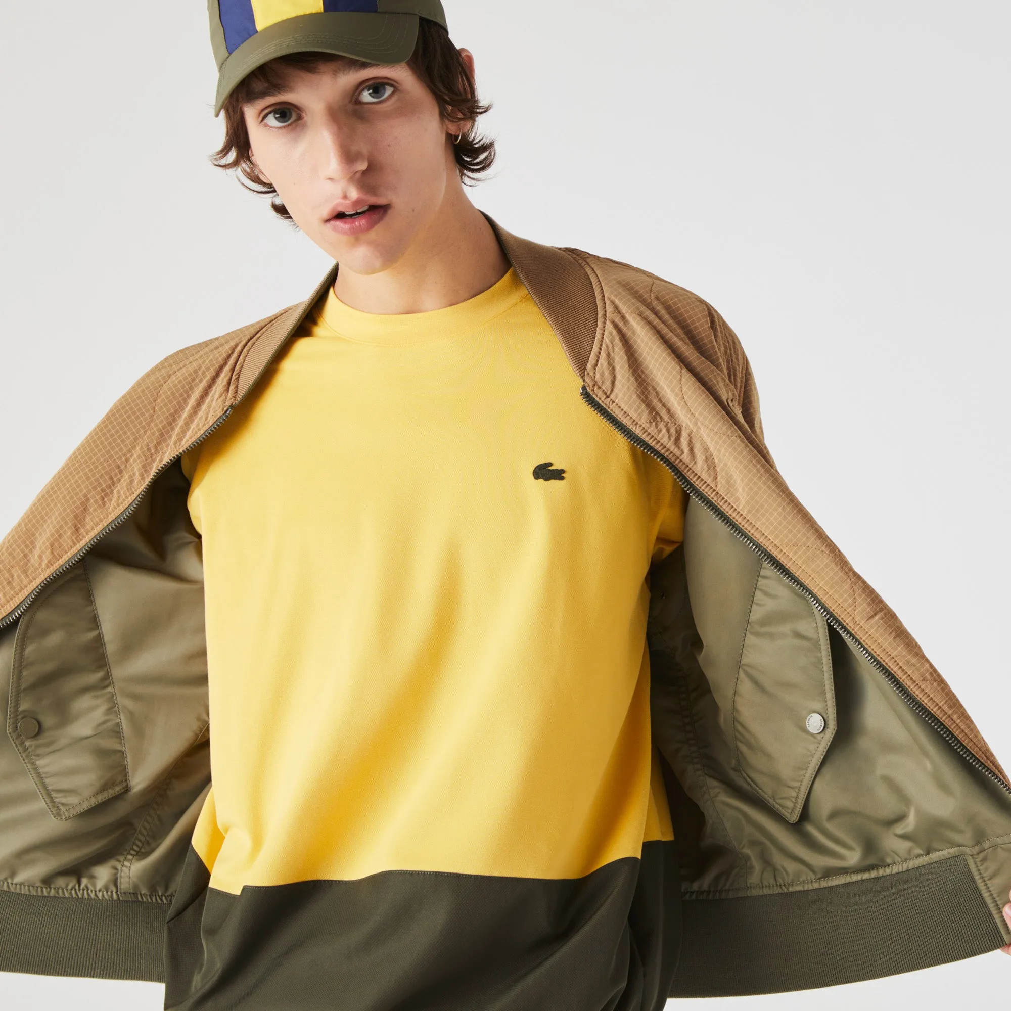 Men’s Bimaterial Reversible Colourblock Bomber Jacket