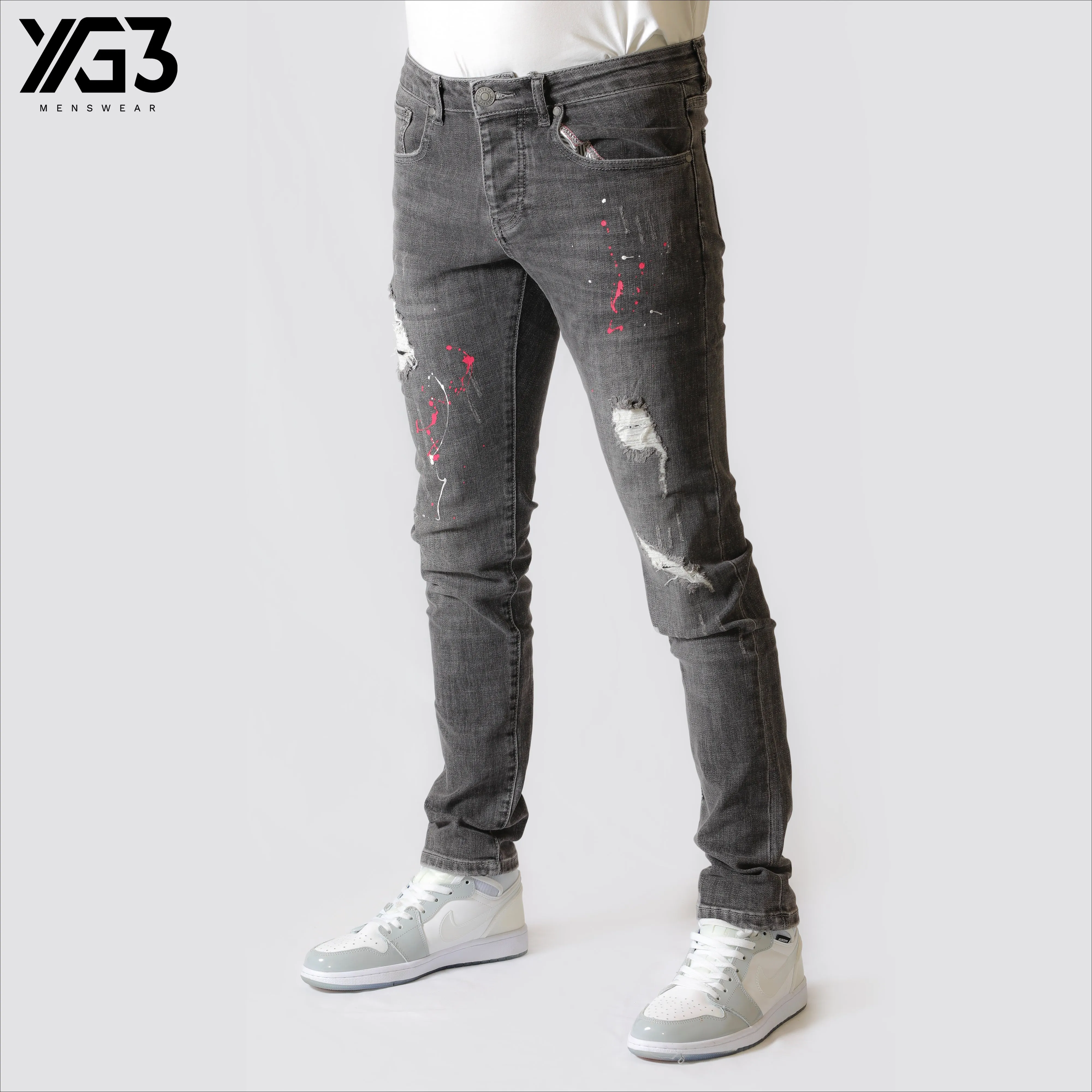 Mens slim fit stretch jeans (3028) A