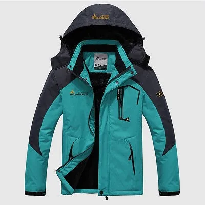 Men’s Waterproof Mountain Jacket Fleece Windproof Ski Jacket