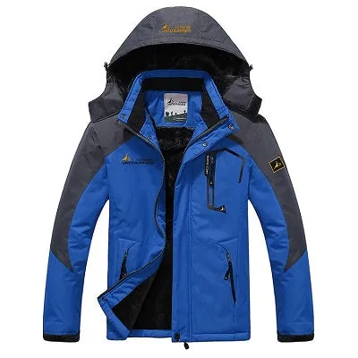 Men’s Waterproof Mountain Jacket Fleece Windproof Ski Jacket