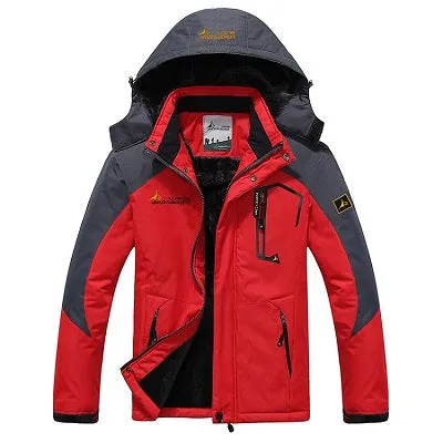 Men’s Waterproof Mountain Jacket Fleece Windproof Ski Jacket